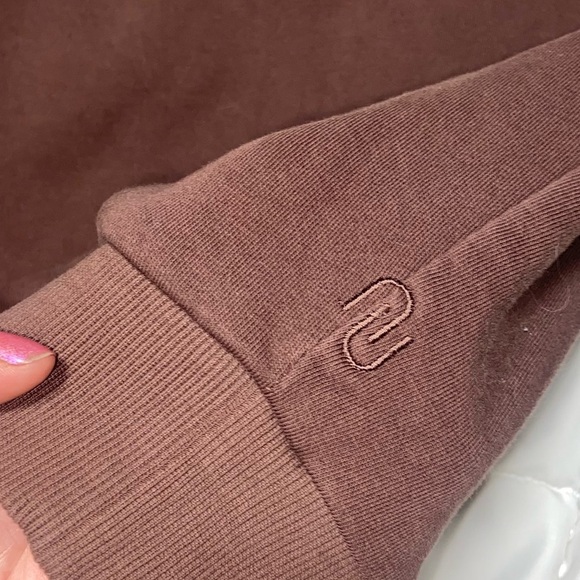 NUUDS Dallas Embroidered Popup Original Oversized Crewneck Sweatshirt Chocolate - Picture 5 of 8